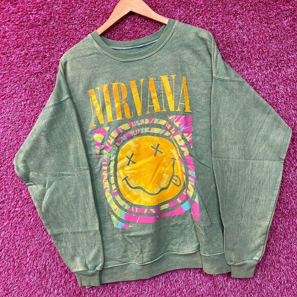 Nirvana Nevermind Green Grunge Crewneck size XL - Picture 3 of 4